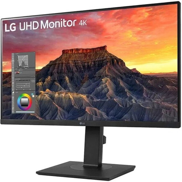LG Monitor Profesional 27BQ65UB-B, 27 Pulgadas UHD 4K, Panel IPS, USB-C con Power Delivery 90W, sRGB 95%, HDR10, Flicker Safe, Ajuste Altura, Negro